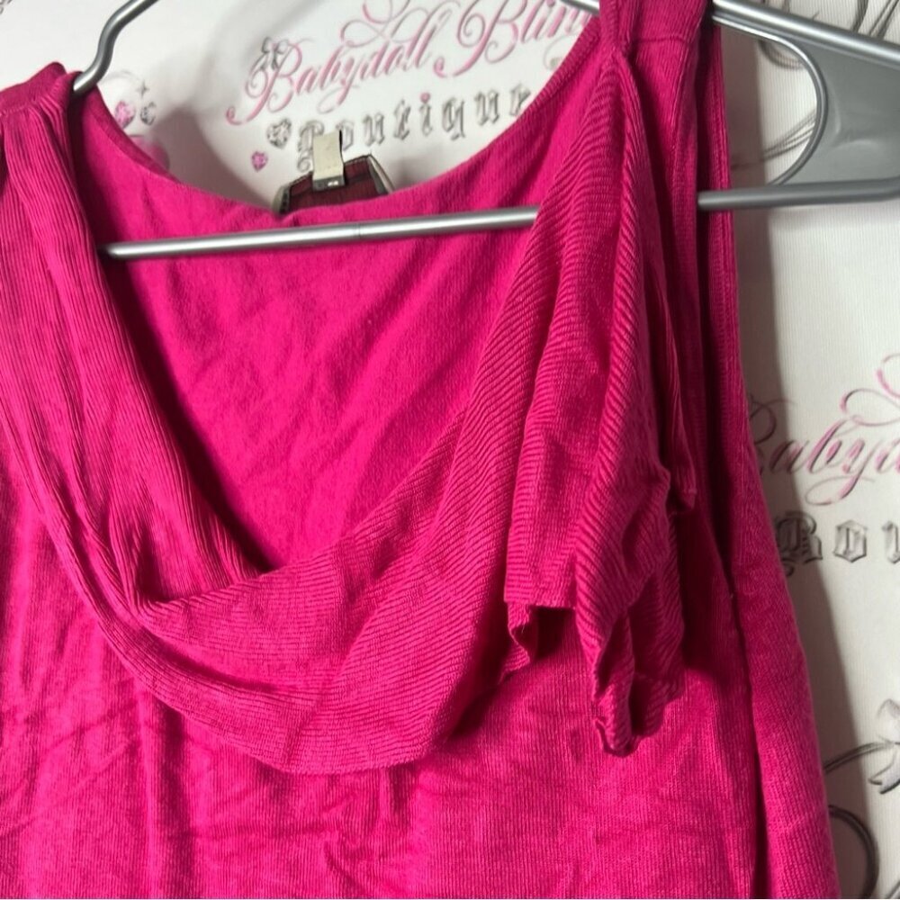 Pierre Cardin femme tank towel cowl style stretchy shirt Pink Sleeveless Top - Picture 3 of 5